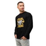 Train Hard, Stay Strong Garment-dyed heavyweight long-sleeve shirt